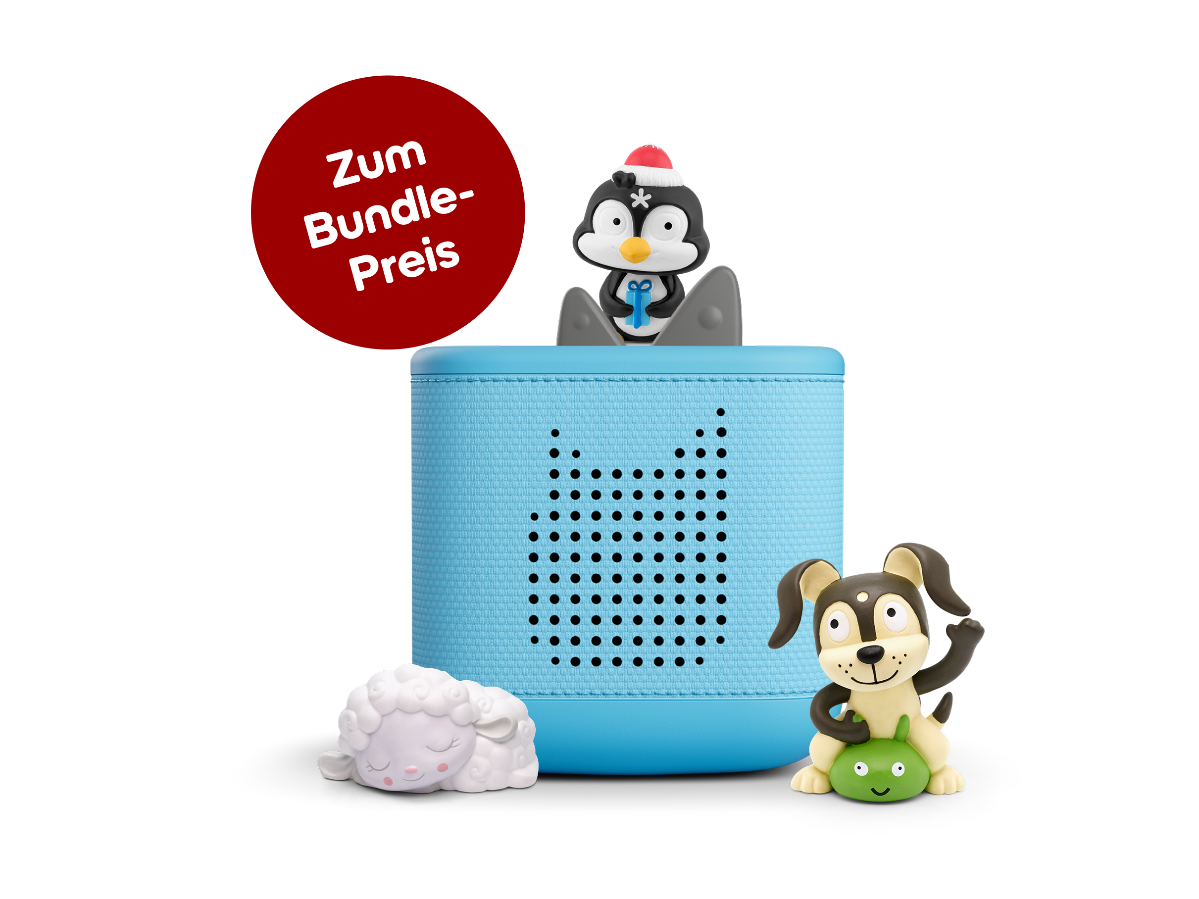 Toniebox 2: Weihnachtliches Starterset (Blau; mit Weihnachtsliedern, Spiel- und Bewegungsliedern, Schlummerschaf)