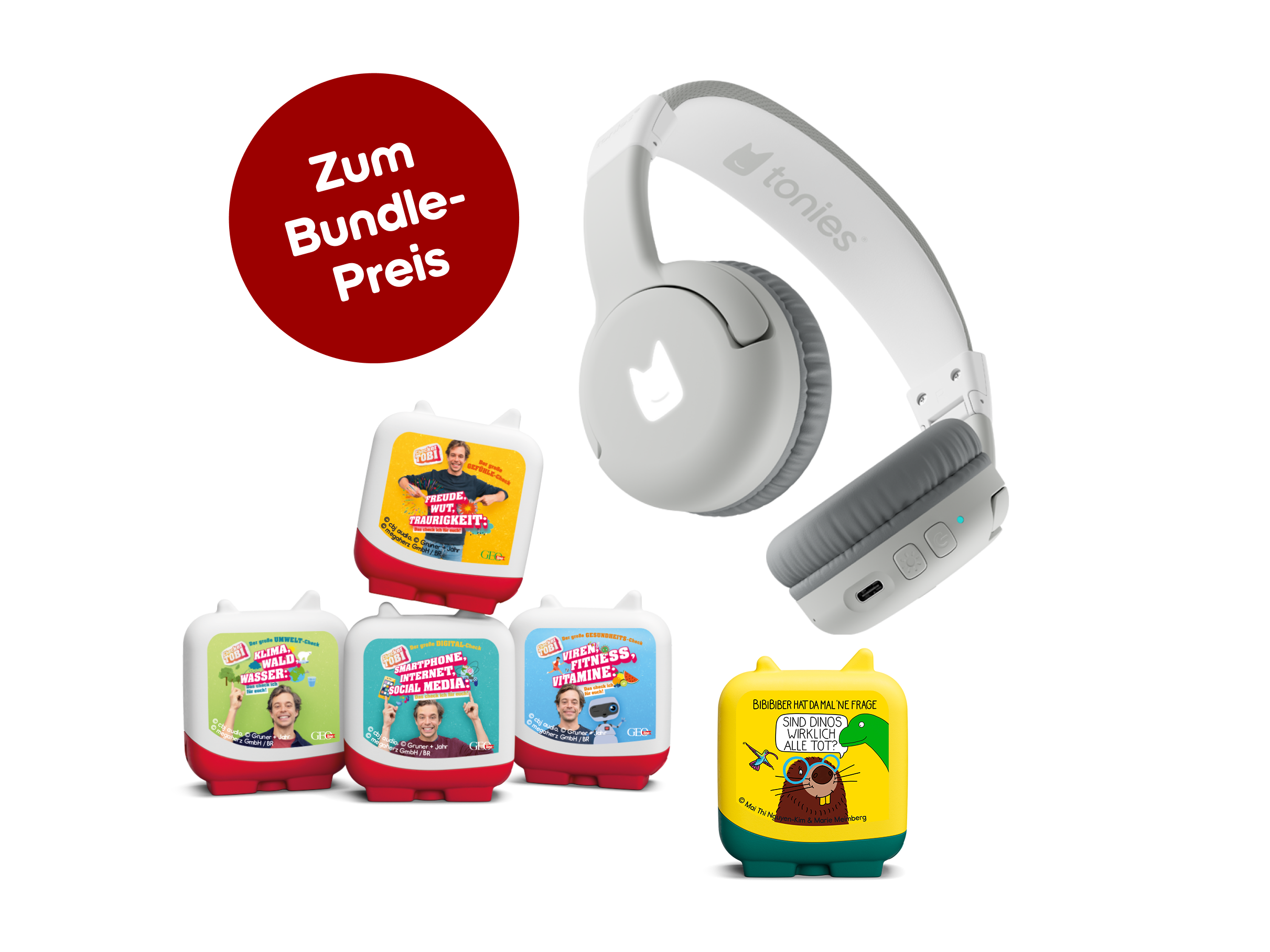 Bundle mit Bluetooth® Kopfhörer Mondgrau