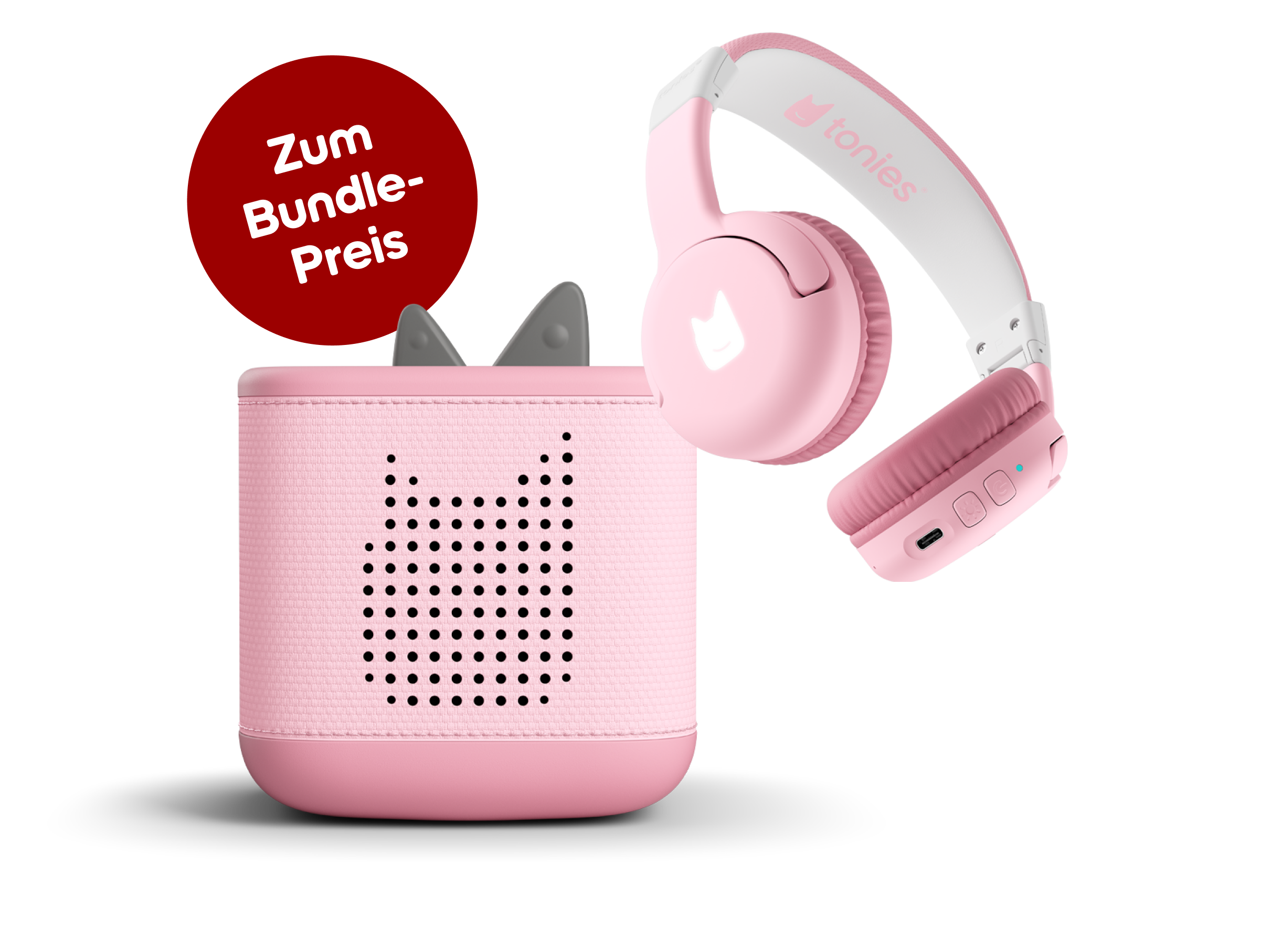 Bundle mit Toniebox 2 + Bluetooth® Kopfhörer in Rosa