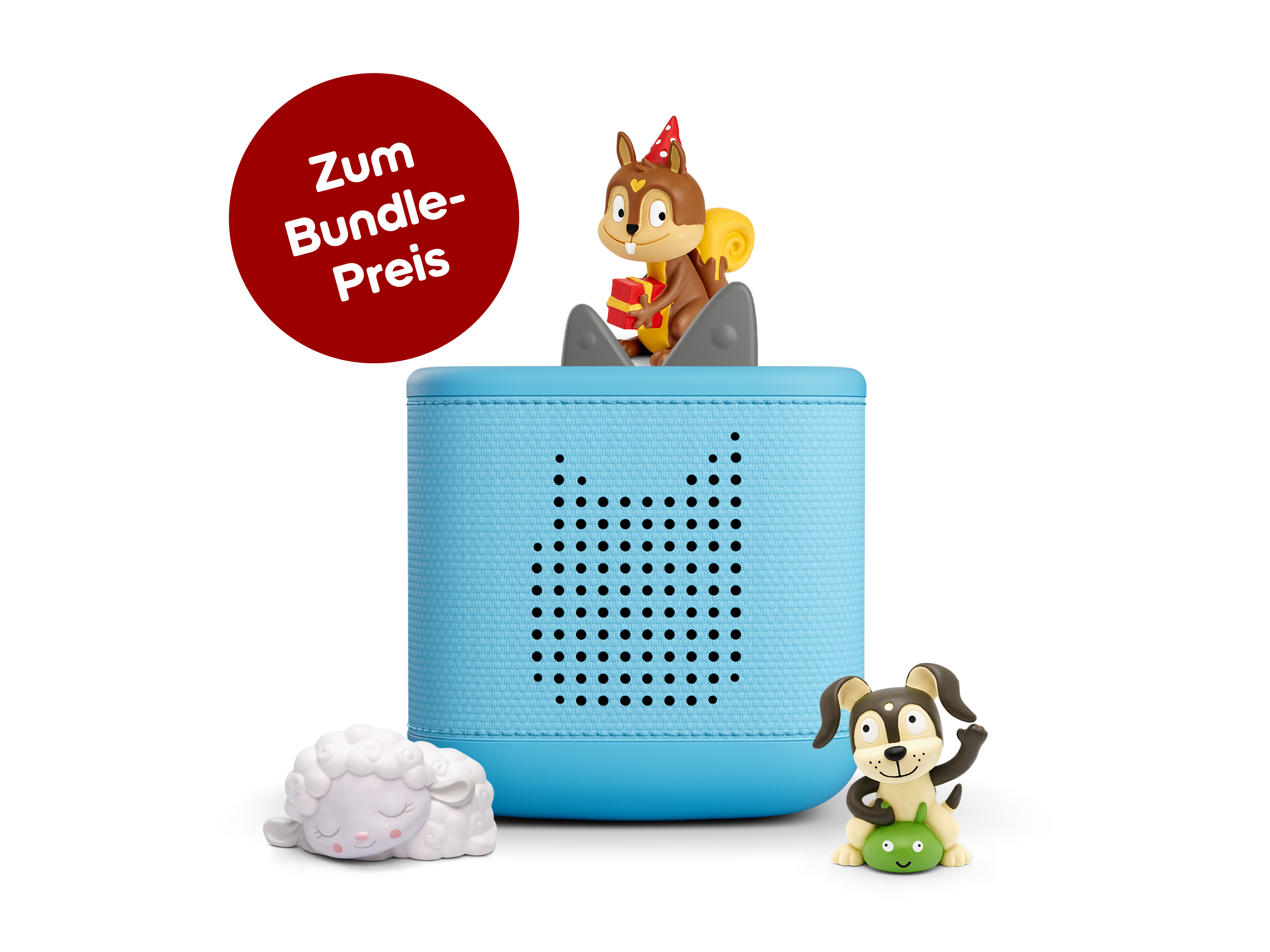 Toniebox 2 Starterset: Geburtstag (Blau; inkl. Geburtstagslieder, Spiel- und Bewegungslieder, Schlummerschaf)