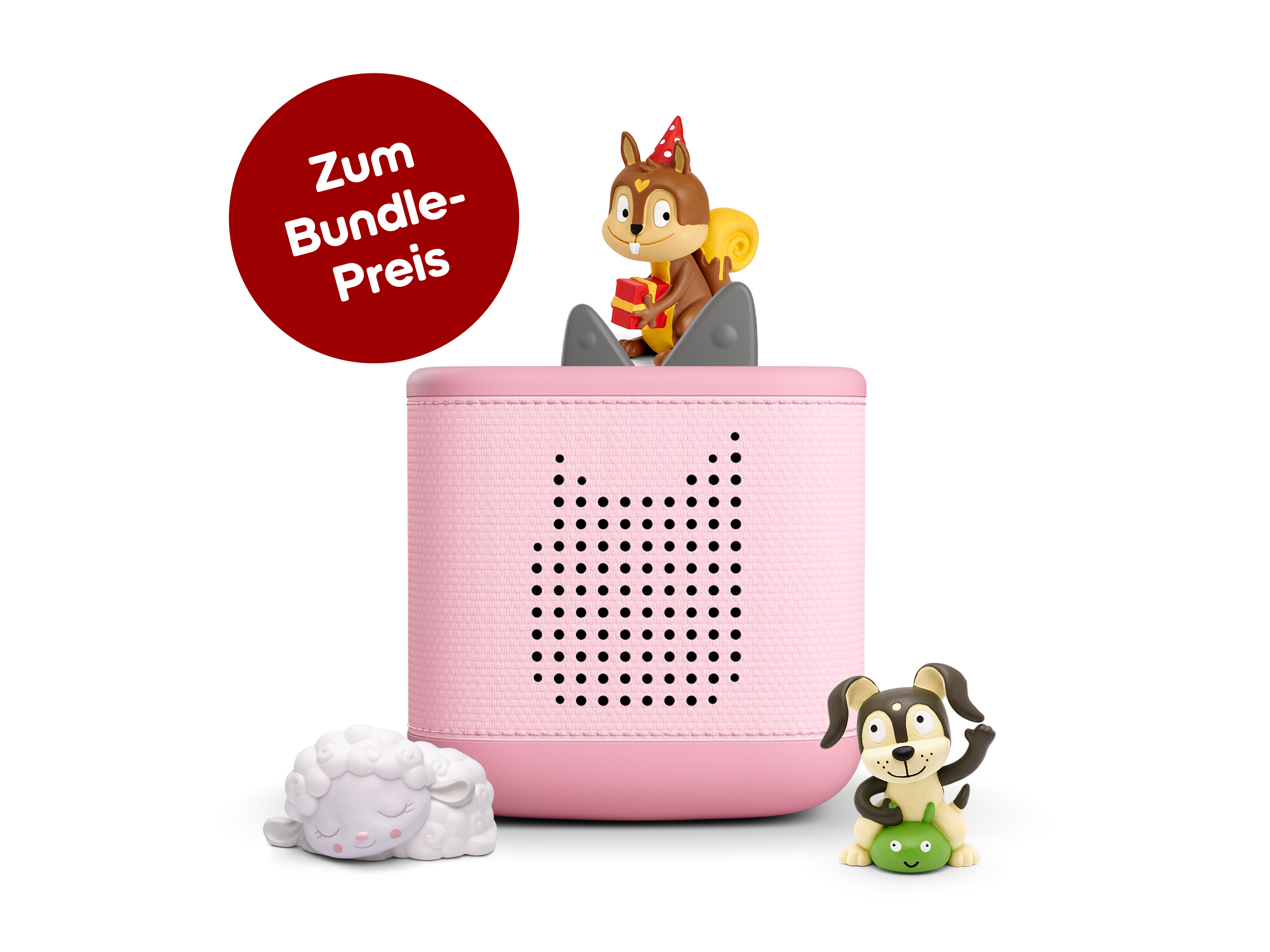 Toniebox 2 Starterset: Geburtstag (Rosa; inkl. Geburtstagslieder, Spiel- und Bewegungslieder, Schlummerschaf)